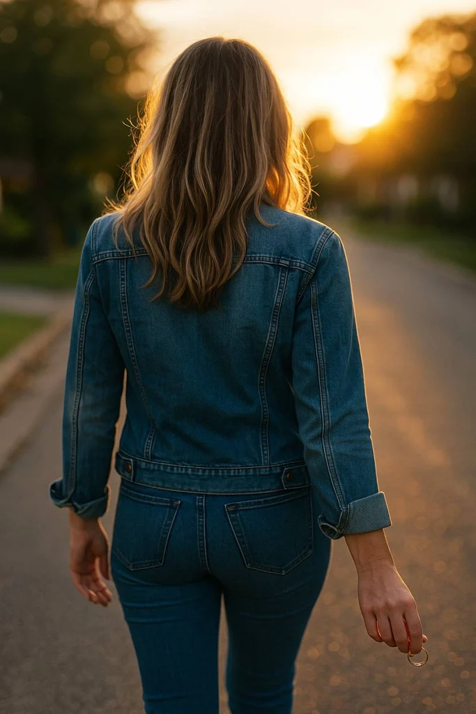 A woman walking away during sunset holding a wedding ring in hand, symbolizing Brighton Butler divorce and new beginnings