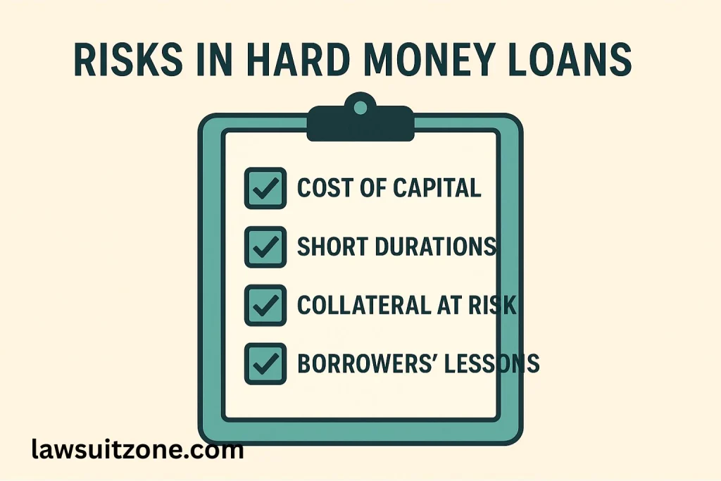 Infographic listing main allegations: deceptive loan terms, hidden fees, predatory lending practices, and aggressive foreclosure disputes.