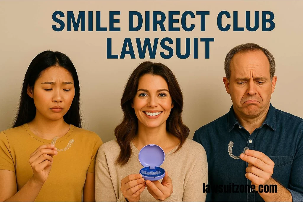 Mixed consumer reactions to Smile Direct Club aligners, showing both positive and negative outcomes of treatment.