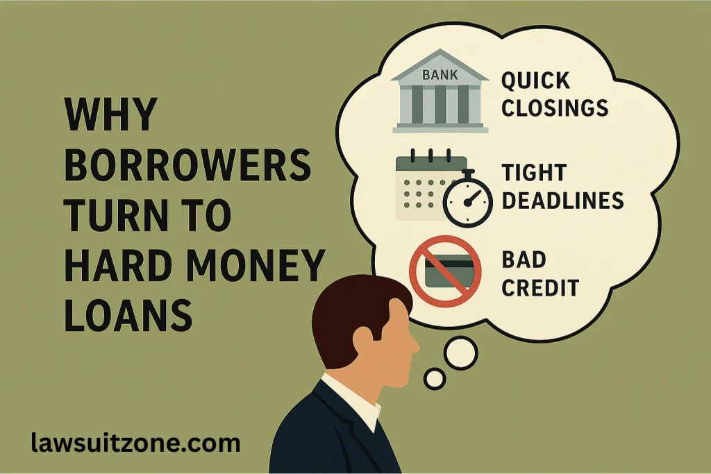 Infographic showing Kennedy Funding’s headquarters, real estate development projects, and its core services such as bridge loans and land financing.