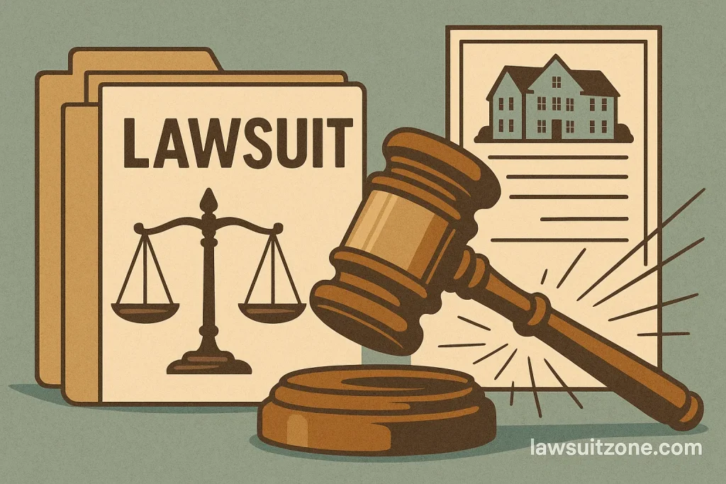 Timeline illustration of Branson Nantucket lawsuit events from 2018 to 2025.