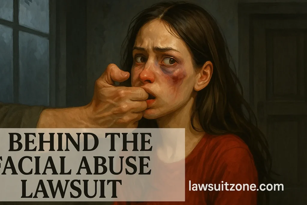 Conceptual illustration showing the broader impact of the Facial Abuse lawsuit on the adult entertainment industry.