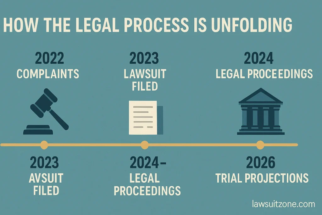 Graphic showing industry-wide impact of Streamate lawsuit on adult sites, performers, and tech platforms.
