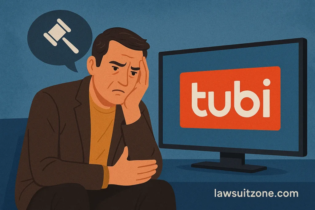 Comparative infographic of Tubi lawsuit vs other streaming lawsuits.