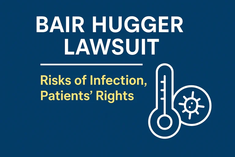 Bair Hugger lawsuit feature image showing forced-air warming device infection risks and patient legal rights