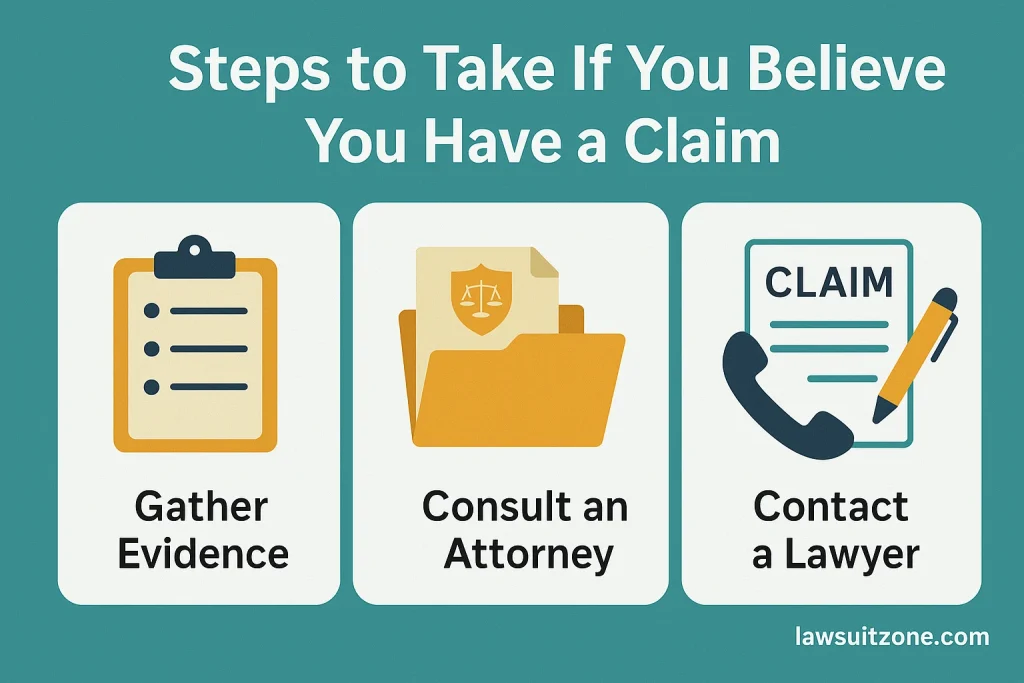 Steps to take if you believe you have a Chowchilla lawsuit claim including gathering evidence and contacting an attorney