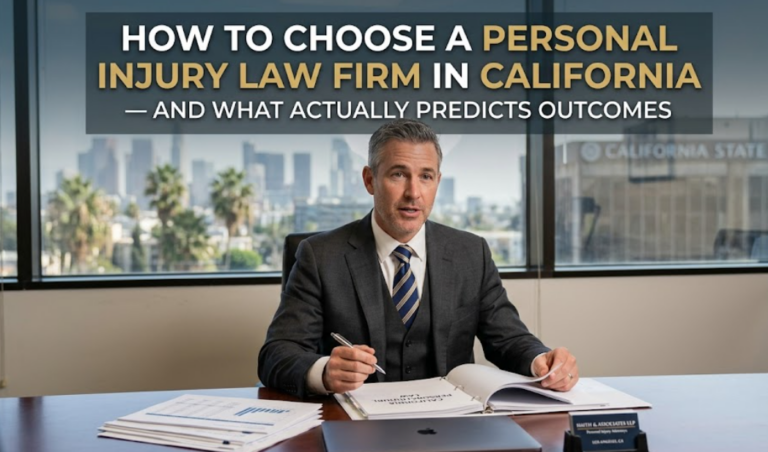 How to Choose a Personal Injury Law Firm in California — and What Actually Predicts Outcomes