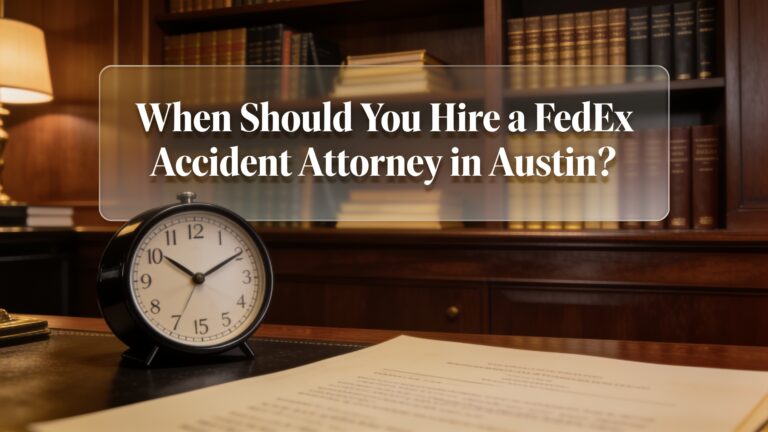 When Should You Hire a FedEx Accident Attorney in Austin?