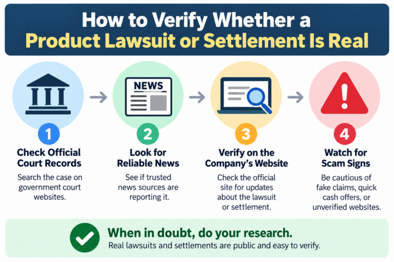 How to Verify Whether a Product Lawsuit or Settlement Is Real